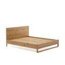 Dvojlôžková posteľ z dubového dreva s roštom 180x200 cm v prírodnej farbe Alguema – Kave Home