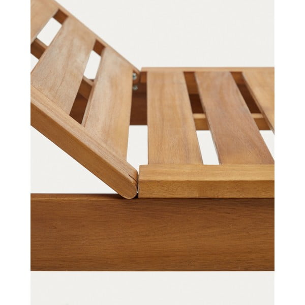 Drevené záhradné ležadlo v prírodnej farbe Sulamita – Kave Home-image-4