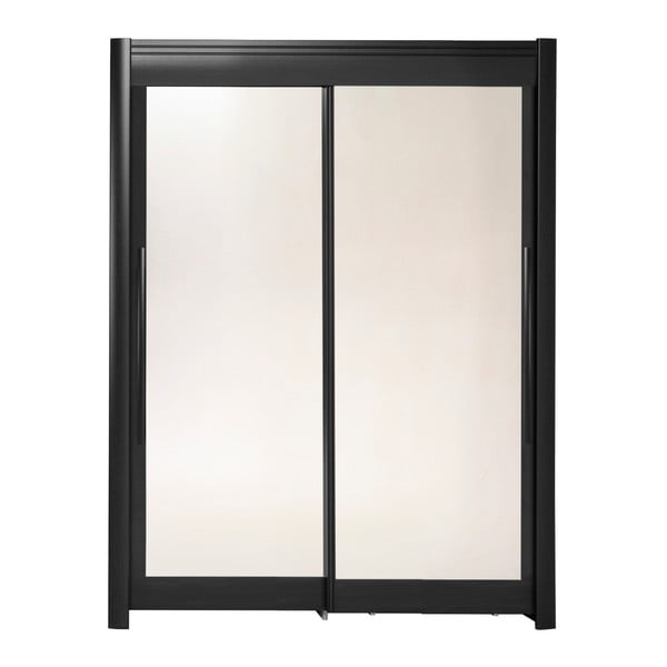 Čierna šatníková skriňa s posuvnými dverami Parisot Adorlée, šírka 160 cm