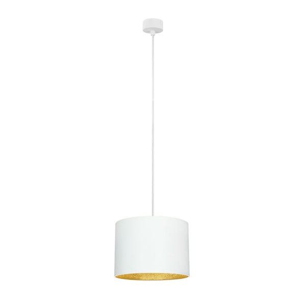 Biele stropné svietidlo s vnútrajškom v zlatej farbe Sotto Luce Mika, ∅ 25 cm