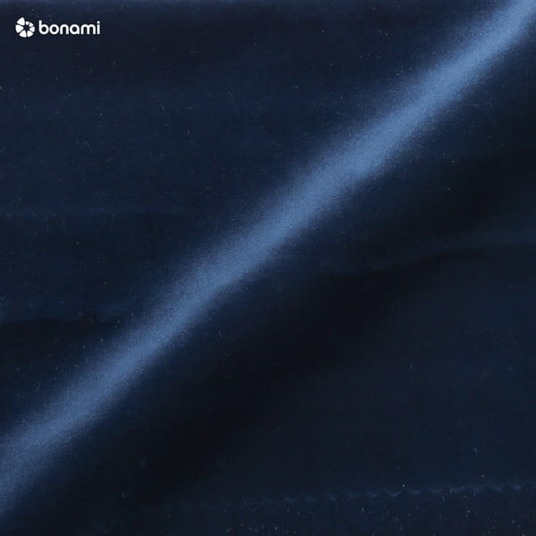 Tmavomodrá čalúnená dvojlôžková posteľ s úložným priestorom a roštom 140x200 cm Elio – Milo Casa-image-1