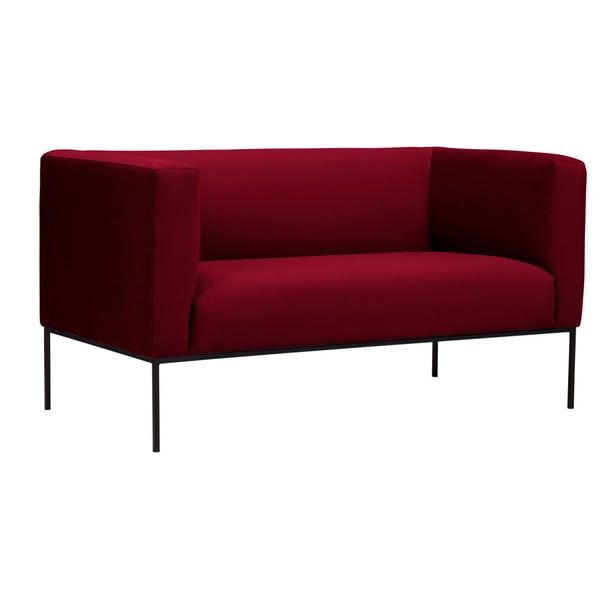 Červená zamatová dvojmiestna pohovka Windsor & Co Sofas Neptune-image-2