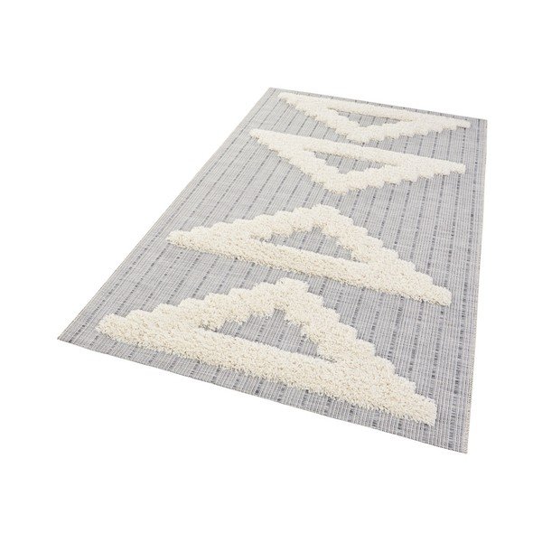 Sivý koberec Mint Rugs Handira Triangles, 170 × 115 cm-image-1