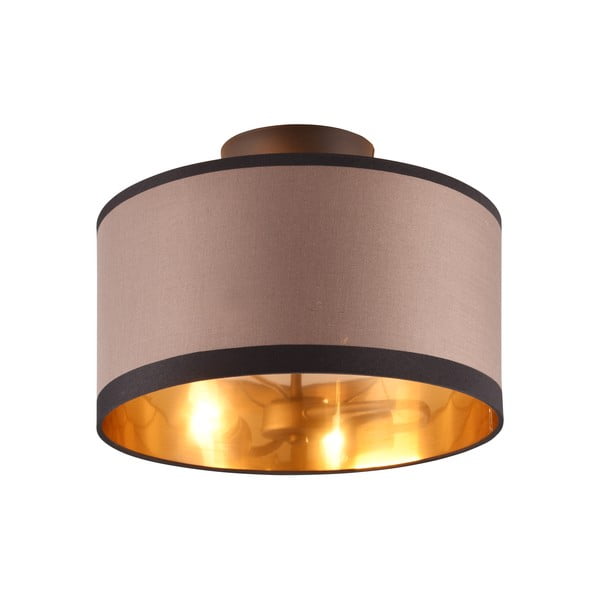 Čierno-hnedé stropné svietidlo ø 30 cm Davos – Reality-image-1