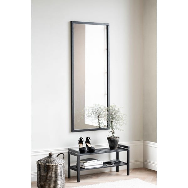 Čierna skrinka na topánky z dubového dreva Confetti – Rowico-image-1