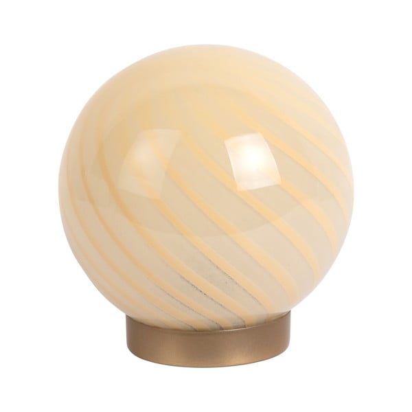 Svetložltá stolová lampa so skleneným tienidlom (výška 17 cm) Summer Globe – Leitmotiv