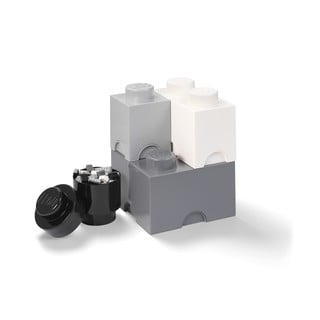 Set 4 plastových úložných škatúľ LEGO®, 25 x 25 x 33 cm