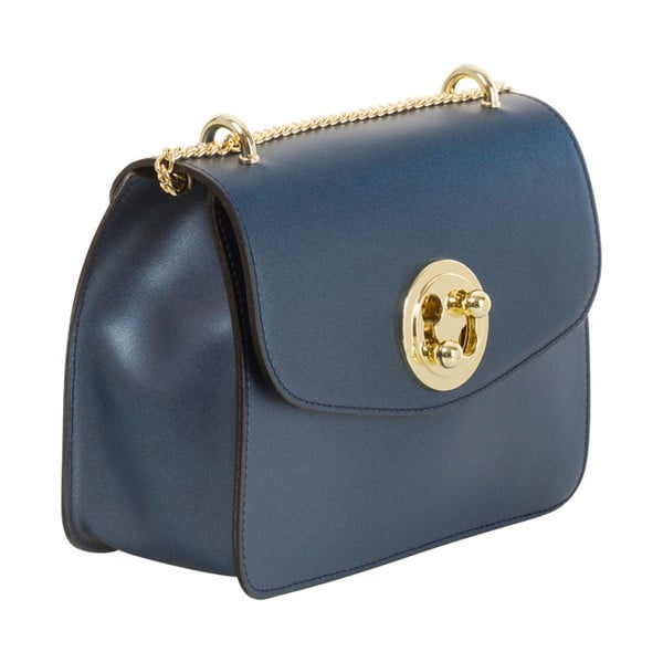 Modrá kabelka z pravej kože Andrea Cardone Sparkle