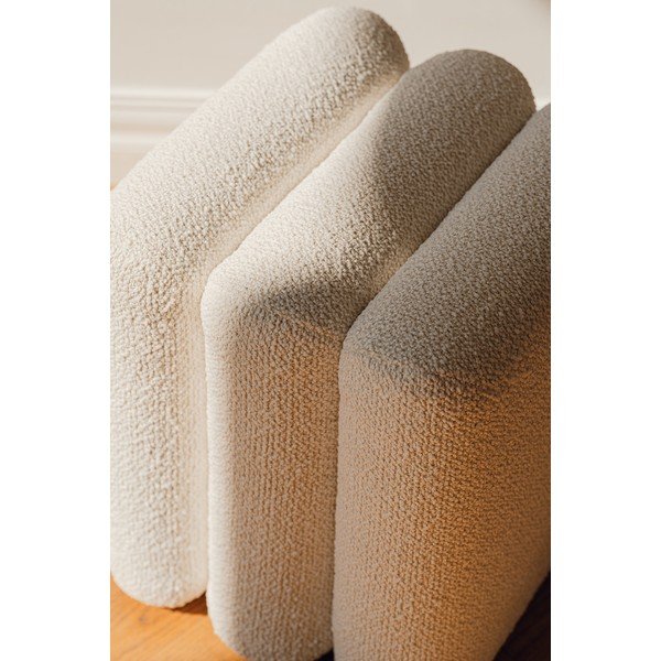 Béžový taburet z textílie buklé Radd – noo.ma-image-2