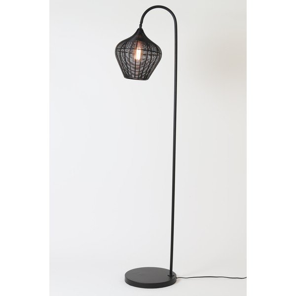 Čierna stojacia lampa (výška 160 cm) Alvaro - Light & Living-image-2