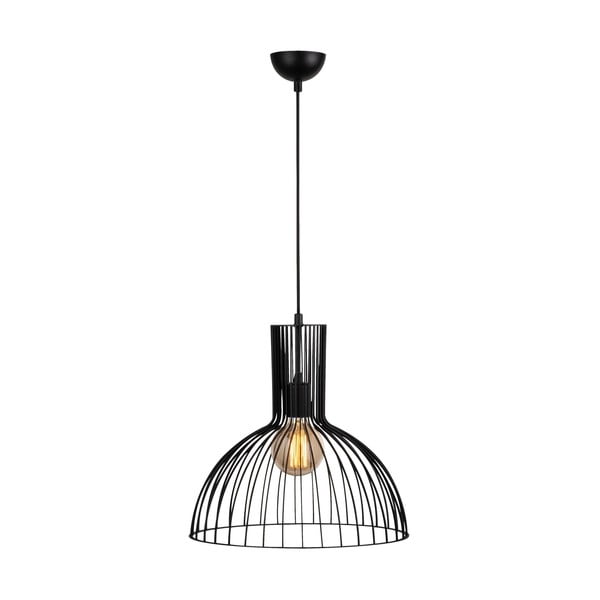 Čierne závesné svietidlo s kovovým tienidlom ø 38 cm Fellini – Opviq lights