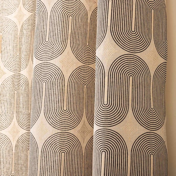 Čierny/béžový záves 140x240 cm Ondine – douceur d'intérieur-image-4