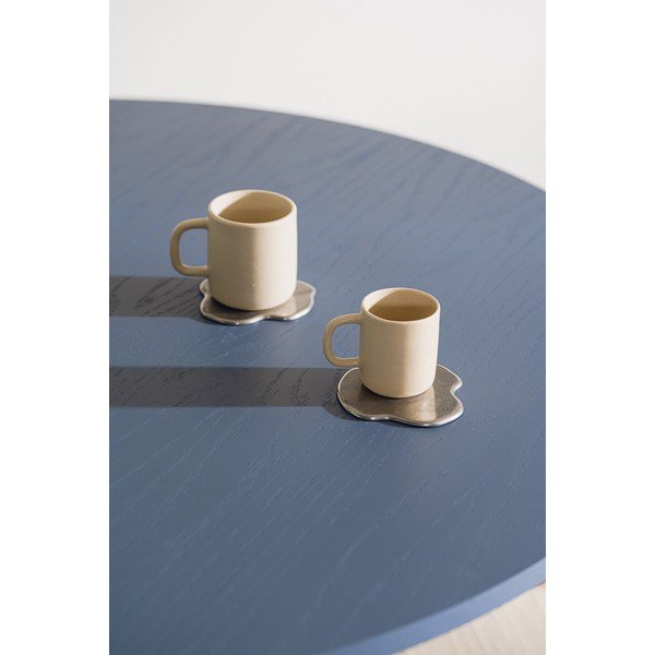 Kovové tácky v súprave 4 ks v striebornej farbe Plama – noo.ma-image-1