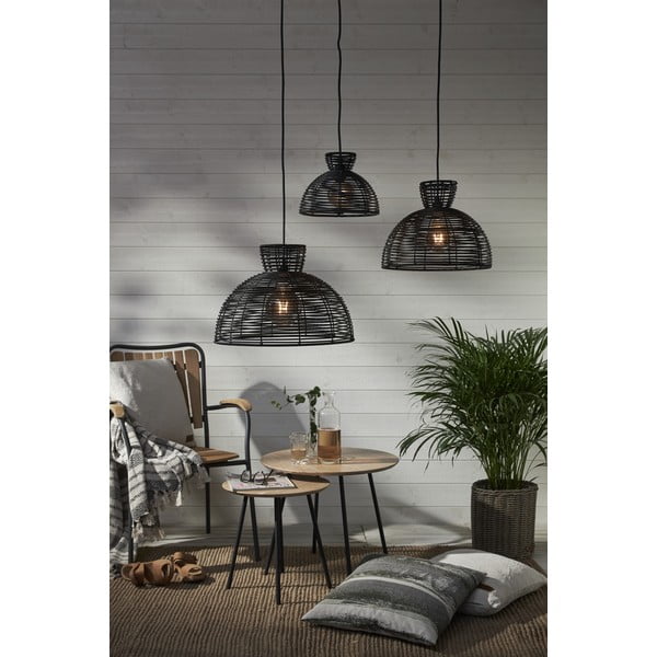 Čierne vonkajšie tienidlo pre stropné svietidlo Star Trading Runde, ø 37,5 cm-image-4