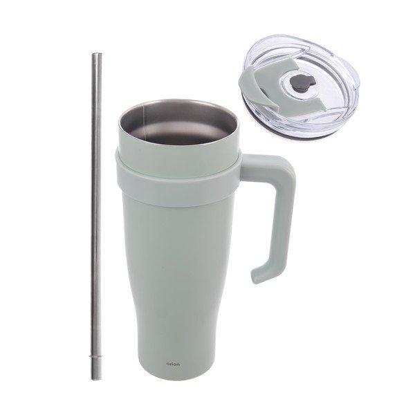 Šalviový zelený termo hrnček so slamkou 1,2 l Termo – Orion-image-2