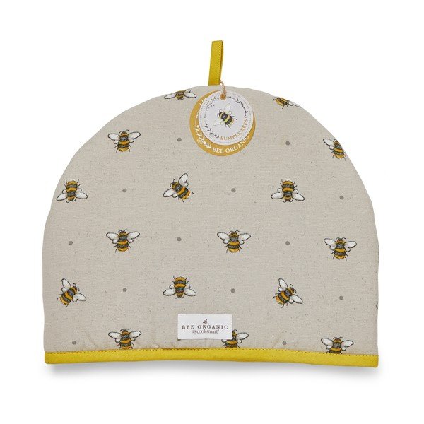 Béžovo-žltá bavlnená pokrievka na čajovú kanvicu Cooksmart ® Bumble Bees-image-2