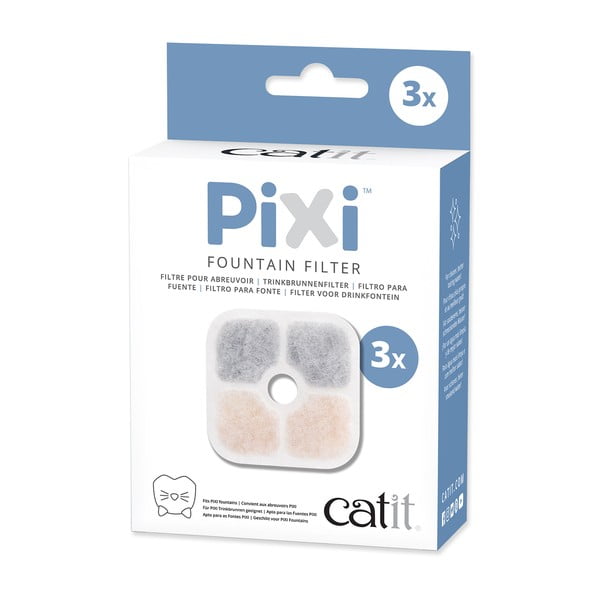 Filtre do vodnej fontány pre mačku v súprave 3 ks Catit Pixi - Plaček Pet Products