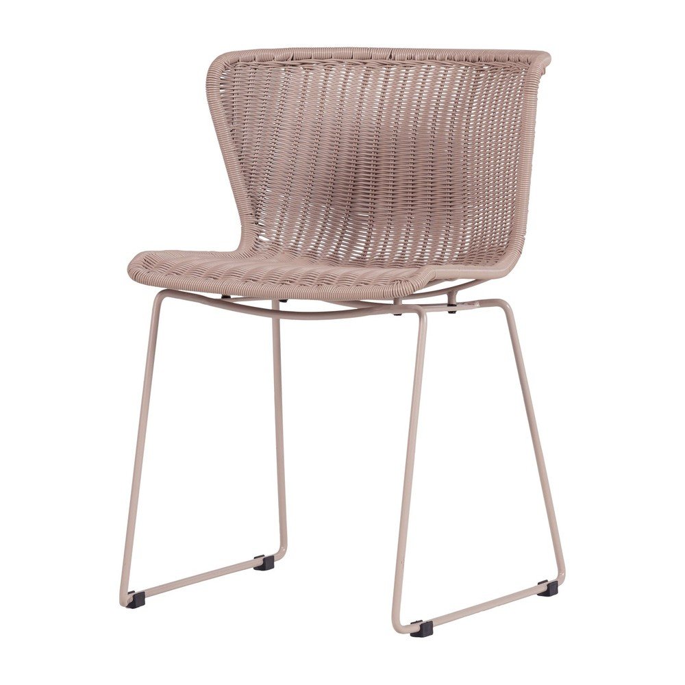 Béžové z umelého ratanu záhradné stoličky v súprave 2 ks Wings – WOOOD