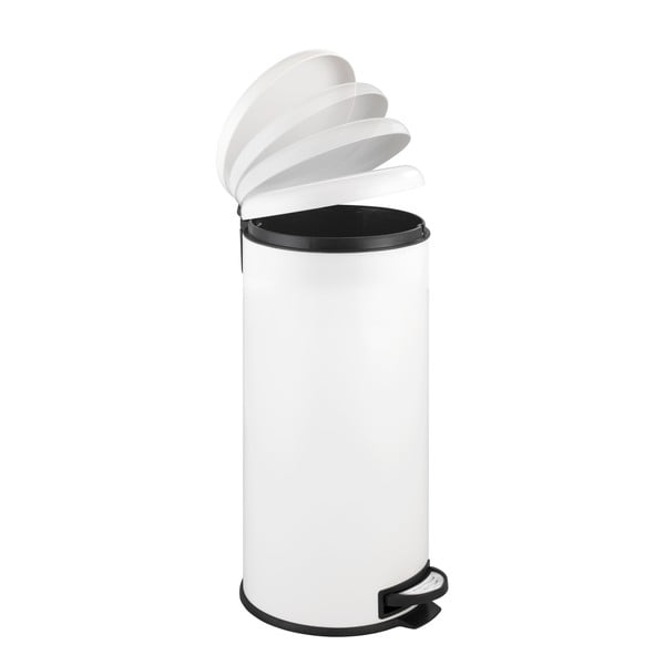 Biely nášľapný oceľový odpadkový kôš 30 l Leman – Wenko-image-2
