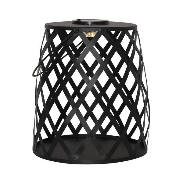 Čierny LED lampáš Star Trading Calabria, výška 28 cm