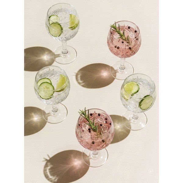 Poháre v súprave 4 ks na gin 650 ml Melodia – Lyngby Glas-image-1