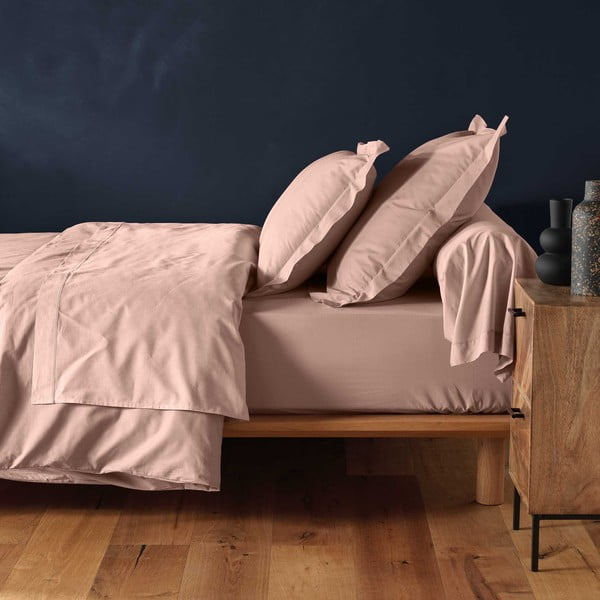 Ružová napínacia bavlnená plachta 180x200 cm Lina – douceur d'intérieur-image-2