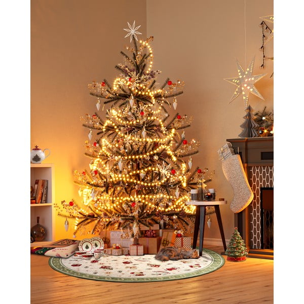 Zelený okrúhly koberec s vianočným motívom s prímesou bavlny ø 160 cm Toy's Delight Green Christmas – Villeroy&Boch-image-1