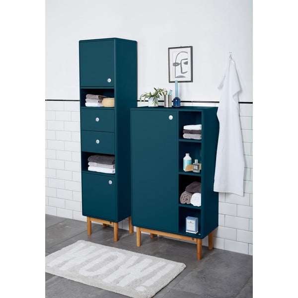 V petrolejovej farbe vysoká/závesná kúpeľňová skrinka 40x158 cm Color Bath – Tom Tailor-image-1