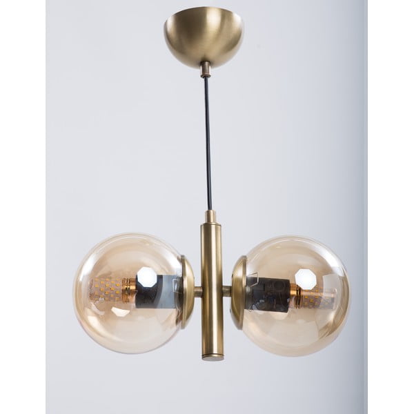 Závesné svietidlo v zlatej farbe so skleneným tienidlom Monera – Squid Lighting-image-1