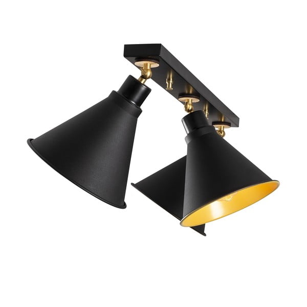Čierne/v zlatej farbe stropné svietidlo s kovovým tienidlom ø 20 cm Tramino – Opviq lights-image-2