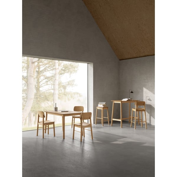 Jedálenský stôl v dekore duba 80x120 cm Barlow – Actona-image-3