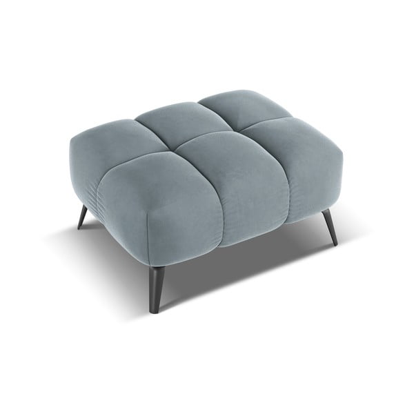 Svetlomodrá zamatová podnožka Nalu – Makamii-image-3