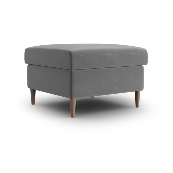 Svetlosivá zamatová podnožka Kyoto – Cosmopolitan Design-image-1