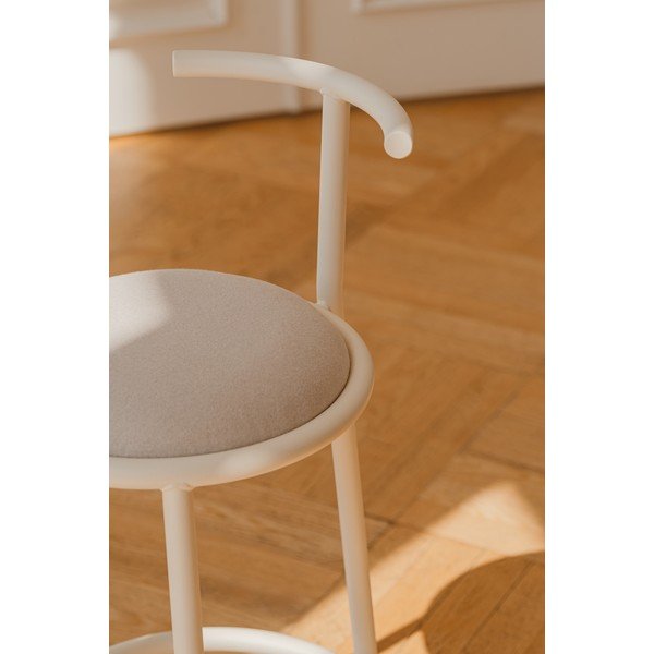 Béžová kovová barová stolička (výška sedadla 68 cm) Hogo – noo.ma-image-3