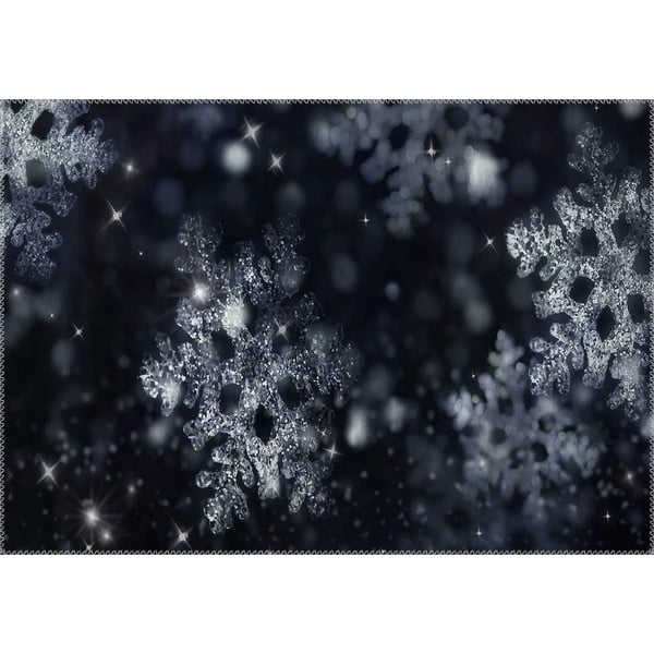 Koberec Vitaus vianočné obdobie BW snehová vločka, 50 x 80 cm