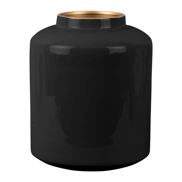 Čierna smaltovaná váza PT LIVING Grand, výška 23 cm