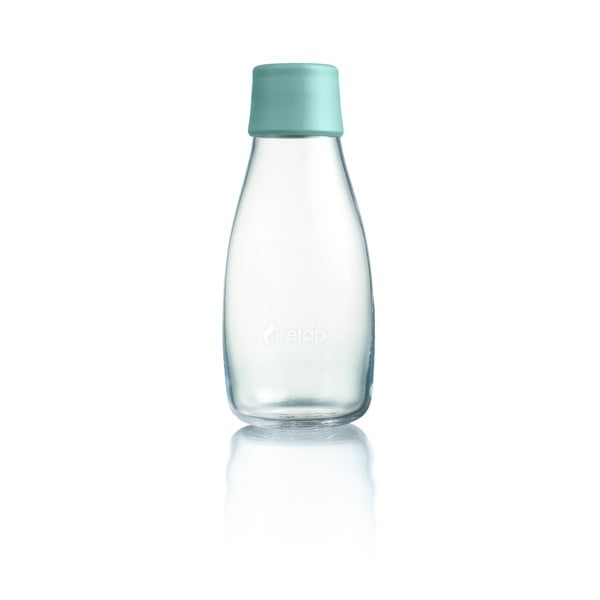 Tyrkysovomodrá sklenená fľaša ReTap s doživotnou zárukou, 300 ml