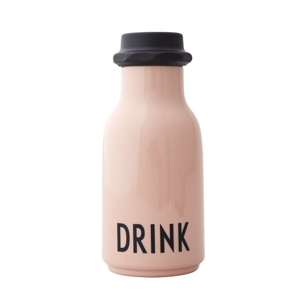 Ružová detská fľaša Design Letters Drink, 330 ml