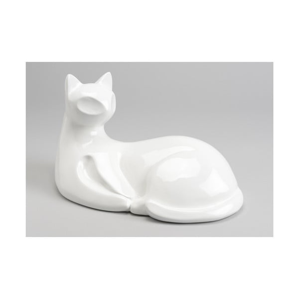 Dekoratívny objekt White Sitting Cat