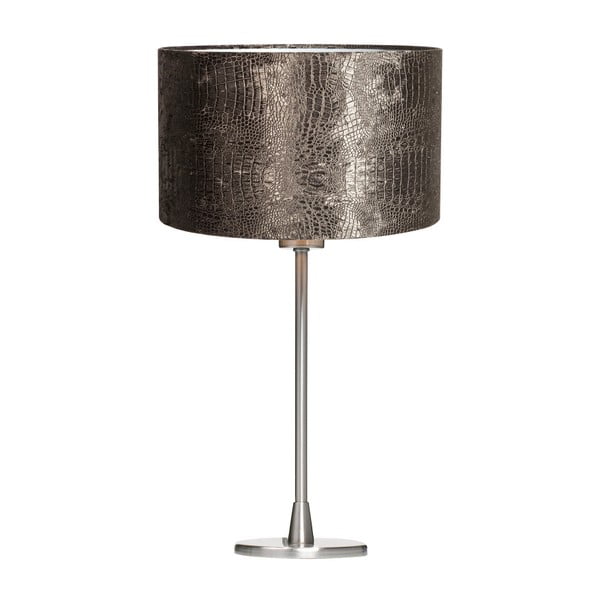 Tmavosivá stolová lampa z krokodílej kože Creative Lightings Glamour Croco