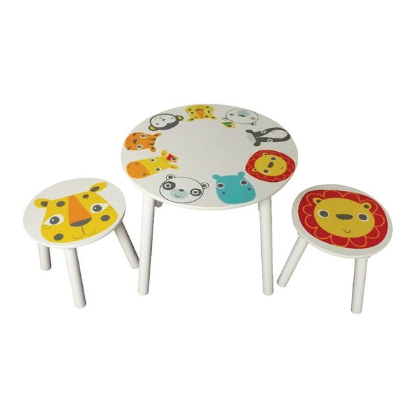 Detský stolík a 2 stoličky Safari
