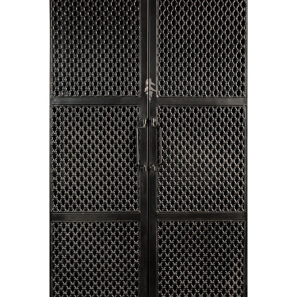 Čierna kovová vitrína 60x161 cm Denver – Dutchbone-image-1