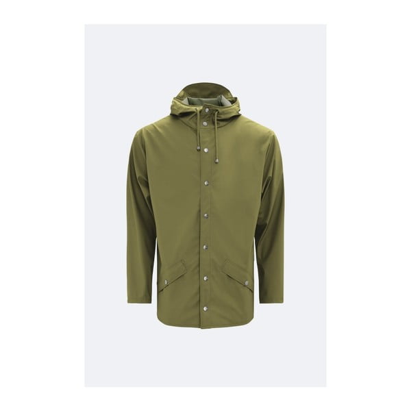 Zelená unisex bunda s vysokou vodeodolnosťou Rains Jacket, veľkosť M/L