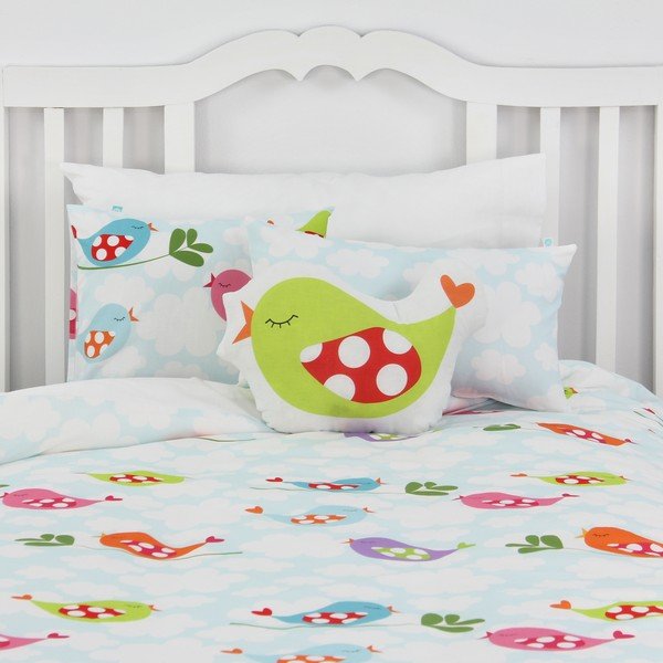 Detské bavlnené obliečky na paplón a vankúš Mr. Fox Little Birds, 140 × 200 cm-image-4