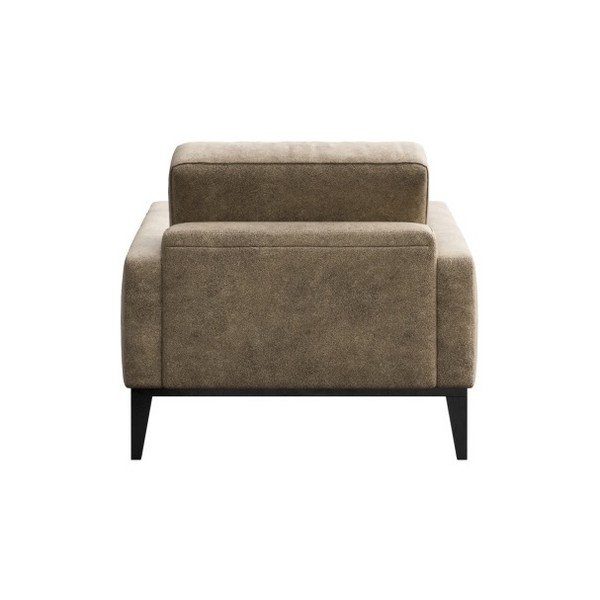 Béžové kreslo z imitácie kože MESONICA Musso Tufted-image-3