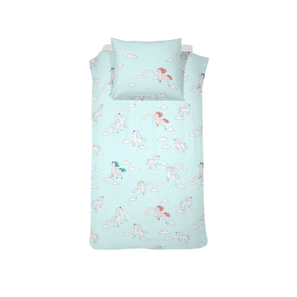 Svetlomodré bavlnené posteľné obliečky Damai Licorne Blue, 200 × 140 cm