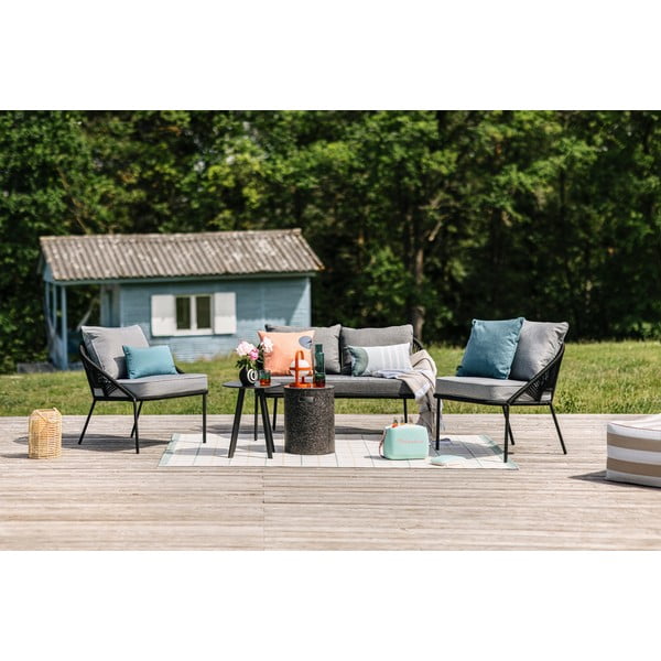 Čierna dvojmiestna záhradná pohovka Bonami Selection North-image-1