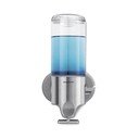 Nástenný dávkovač mydla z nerezovej ocele v striebornej farbe 440 ml - simplehuman