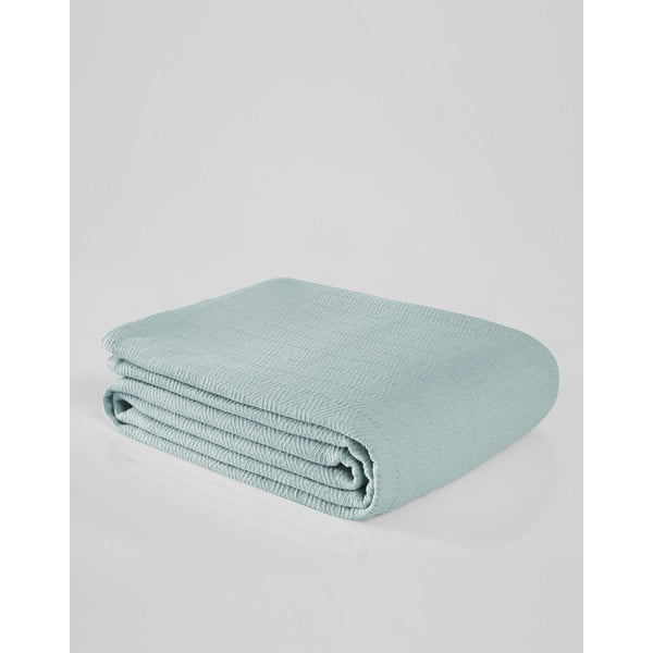 Bavlnený pléd v mentolovozelenej farbe na dvojlôžko 200x230 cm Serenity - Mijolnir-image-1
