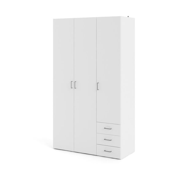 Biela šatníková skriňa 116x200 cm Space – Tvilum-image-2